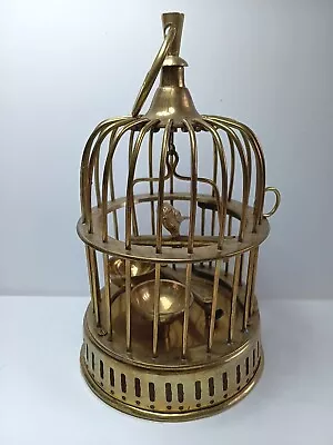 Vintage Miniature Brass Bird Cage Small Decorative 9  India • $44.95