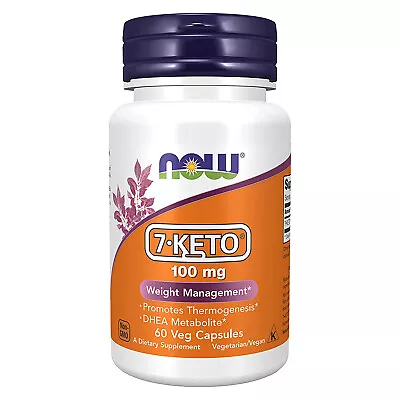 NOW FOODS 7-Keto 100 Mg - 60 Veg Capsules • $24.78