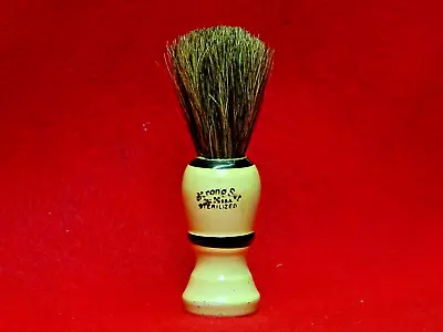 Vintage Strong Set Badger Hair Men's Barber Shaving Brush Sterile Mid Century • $20