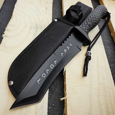 MOLON LABE Greek Warrior Fixed Blade Knife Camping EDC Knife Tactical Black • $20.34