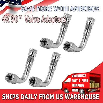 4 Packs Air Tire Valve Extension 90° Angle Adaptor Motorcycle Car Stem Extender • $7.49