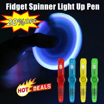 Fidget Spinner Light Up Pens - Sensory Toy Autism Stress Relief ADHD Kids Game • £1.37