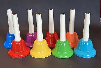 Colorful Hand Percussion Metal Bells 8 Note Diatonic For Musical Rainbow • $40