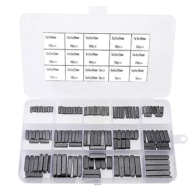 140 PCS Round Ended Feather Key Set Parallel Drive Shaft Keys 3mm 4mm 5mm 6mm • $17.99