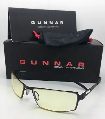 New GUNNAR Computer Glasses SHEADOG 56-18 Onyx Matte Black With Amber Yellow • $84.99