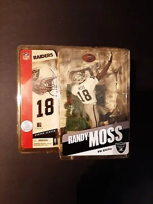 McFarlane Figure RANDY MOSS Series 11 Oakland Raiders White Jersey NFL New 2005 • $12.50
