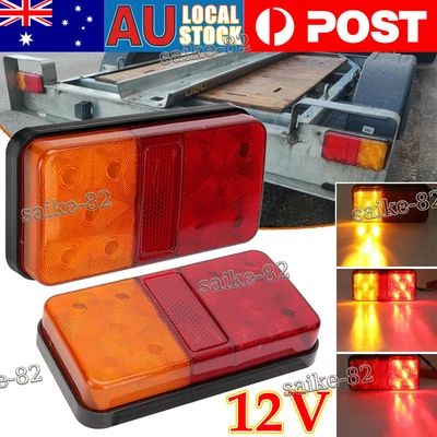 $14.65 • Buy 2X Trailer Lights Super Bright LED Stop Tail Lights Truck Camper UTE Indicator