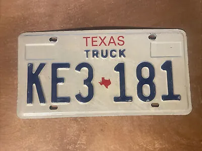 1985 Texas License Plate Truck # KE3-181 • $14.99