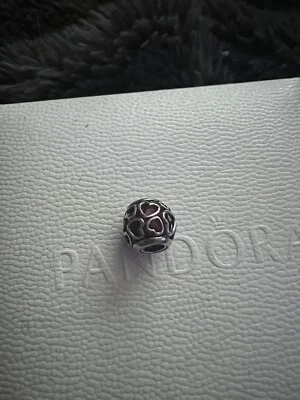 £22 • Buy Genuine Pandora Red Open Heart ❤️ Work Charm Genuine Valentines 💝