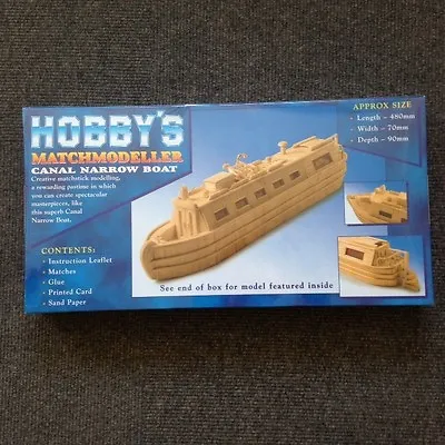 Canal Narrow Boat - Matchmodeller Matchstick Model Construction Craft  Kit • £23.50
