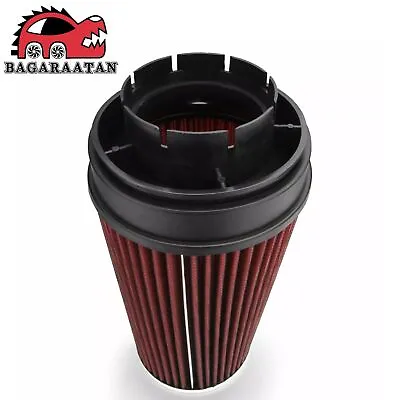 4'' 102mm Long High Flow Inlet Cone Dry Filter Cold Air Intake Replacement Red • $22.59