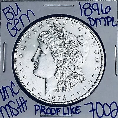 1896 Bu Gem Morgan Silver Dollar Unc Ms++ Coin U.s. Mint Free Shipping 7002 • $22.50