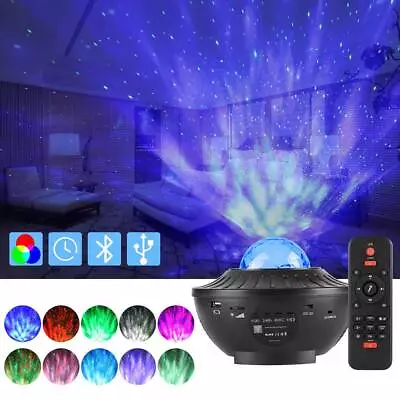 £14.95 • Buy Galaxy Star Projector Light LED Ceiling Starry Night Wave Ocean Space Music Lamp
