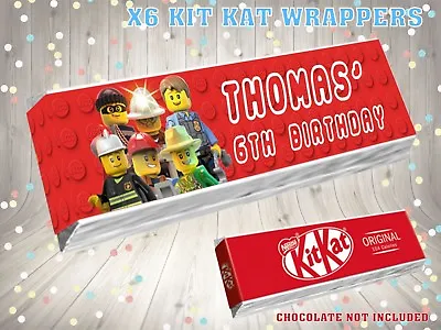 £1.20 • Buy PERSONALISED Red Brick Kit Kat Label / Wrapper Ideal Party Bag Filler