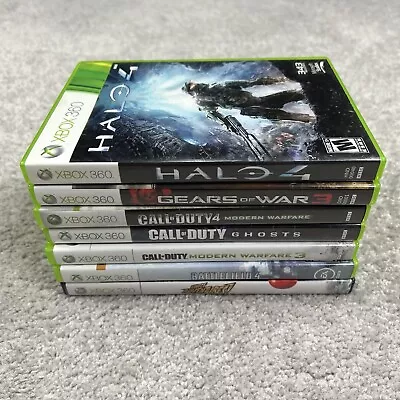 Lot Of 7 Xbox 360 Games Halo 4 Gears Of War 3 Call Of Duty Modern Warfare 3 & 4 • $34.95