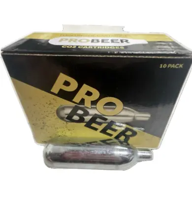 10 CO2 Unthreaded 16g Gas Cartridge Not Threaded Beer Keg Charger Food Grade • £13