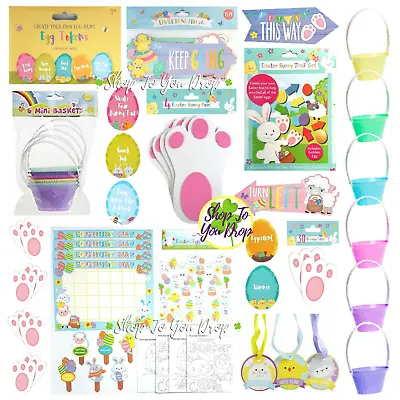 EASTER EGG HUNT Trail Arrows Bunny Feet Set Chocolate Medals Rabbit Game Kid🐰 • £4