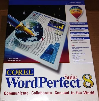 Corel WordPerfect Suite 8 Standard New In Box • $23.95