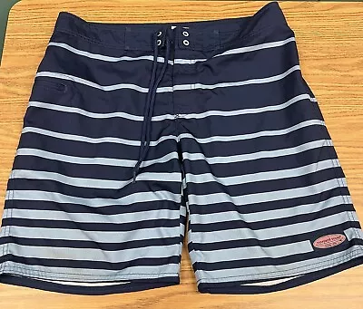 Vineyard Vines  Blue Stripes Unlined Board Shorts Swim Trunks Men’s Size 34 • $9.99