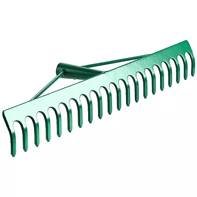 Garden Rake Steel Hardened Heavy-Duty Rake Head For Hay Leaves Lawn Tool Garden • £10.97