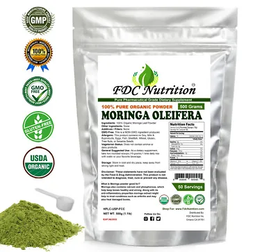 Organic Moringa Oleifera Leaf Powder 1 LB (Pure & Natural) Free Ship • $18.75