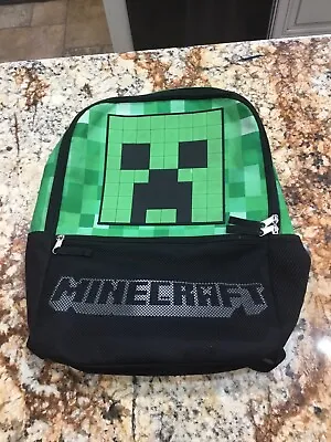 Bioworld Minecraft Creeper Backpack Book Bag Laptop Sleeve Bottle Pocket (A) • $9.99