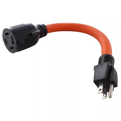 15 Amp NEMA 5-15 Male To 30 Amp NEMA L14-30 Female Adapter Cord By AC WORKS® • $43.99