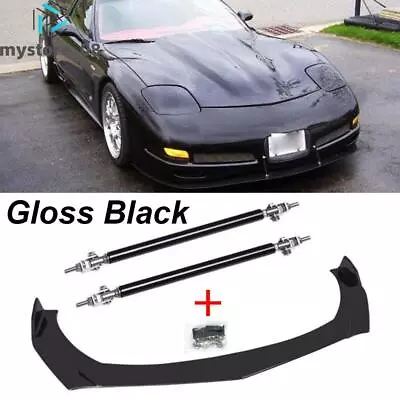 For Chevrolet Corvette C5 Front Bumper Lip Splitters Spoiler W/Strut Rods • $39.99