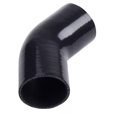 2.5  63mm 45 Degree Elbow Turbo/Intercooler/Intake Silicone Coupler Hose Black • $8.59