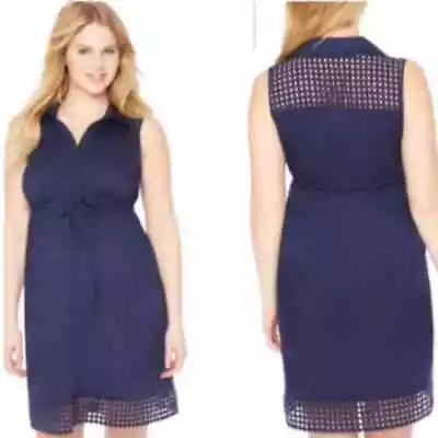 Motherhood Maternity Button-up Sleeveless Mini Dress Navy Blue Size S • $8