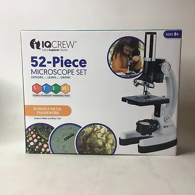 IQCrew By AmScope 1200X Kids Beginner Microscope Kit 52 Piece Set  Home School • $16.99