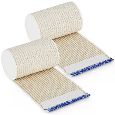 3'' 2pcs Washable Reusable Cotton Elastic Bandage Wound Medical Compression Wrap • $7.59