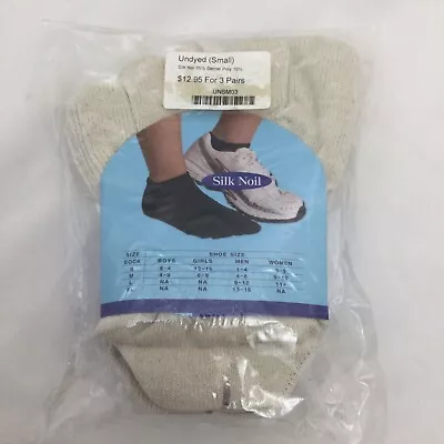 Wellbin Sports Toe Socks 3 Pair Pack Undyed Silk Noil Blend New Small • $4.99