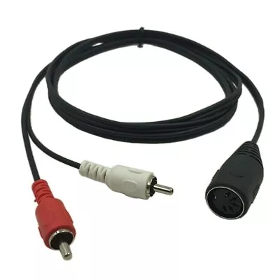5Pins DIN Female To 2 RCA Male PlugStereo Adapters Cable 1.5M Converters • $8.91