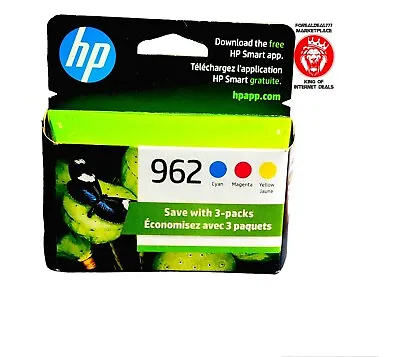 HP 962 3-Pack Ink Cartridge Exp 2025/2026 New Factory Sealed Box • $51.77