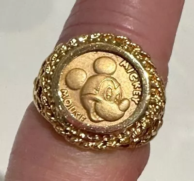 Mickey Mouse Gp Disney Limited Edition Filigree Coin Ring • $115