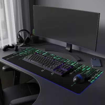 Binary Code Matrix LED Gaming Mouse Pad Desktop Desk Mat • $32.27