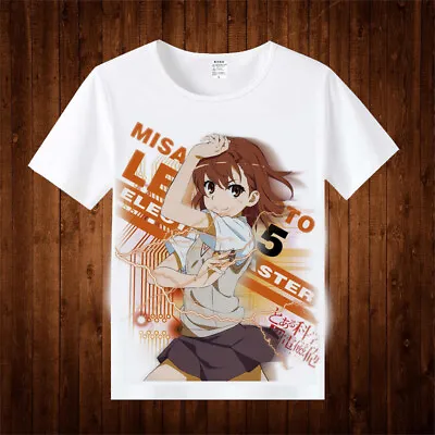 Anime A Certain Scientific Railgun Misaka Mikoto Cosplay Short Sleeve T-shirt#X7 • $25.99