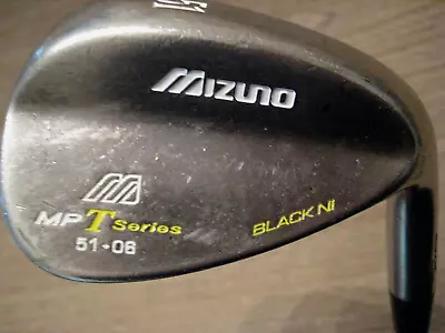 Forged MIZUNO MP T-Series BLACK NI 51-06 Gap Wedge Flex- New Decade Midsize Grip • $53.06