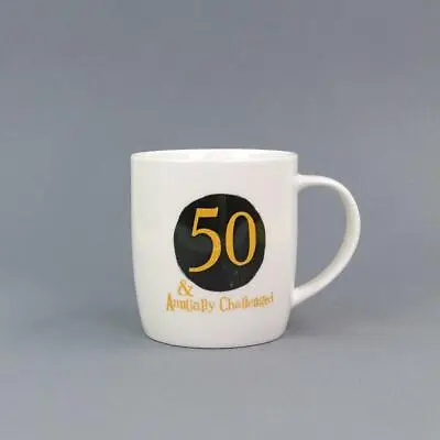 £4.95 • Buy 50th Birthday Mug - Gift Boxed - 50 Birthday Gift - 50 & Annually Challenged 
