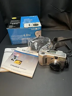 Minolta DiMAGE S414 4.0 MP Digital Camera In Box- Tested/Working W Memory Card • $22