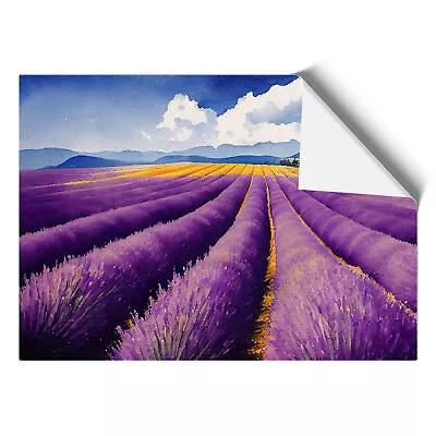 Watercolour Lavender Field Vol.6 Wall Art Print Framed Canvas Picture Poster • £14.95