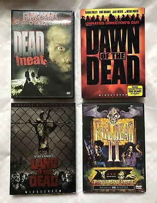 4 Horror Cult DVDs- Dead Meat Evil Dead 2 Land Of/Dead Dawn Of/Dead Free Ship • $12