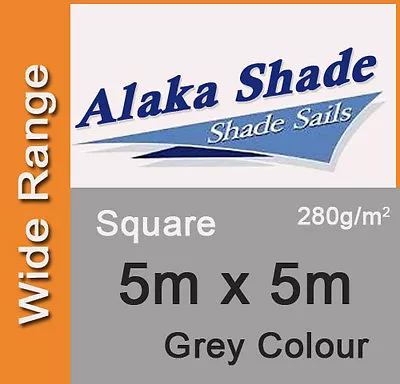 Extra Heavy Duty Shade Sail Gray Grey Square 5x5m. 5mx5m. 5 By 5m 5m X 5m • $236.50