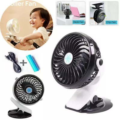 £8.49 • Buy USB/Battery Oscillating Clip On Fan Desk Baby Stroller Portable Air Cooling Fans
