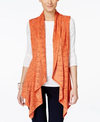 $23.79 • Buy Inc International Concepts Vakko Faux-Suede Laser-Cut VEST, X-Small XS