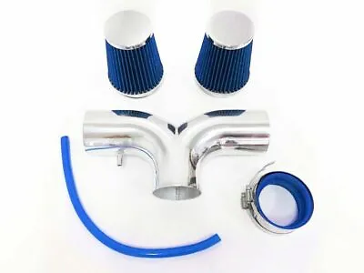 DUAL Blue For 2001-2004 Chevy Corvette C5 5.7L V8 Twin Air Intake Kit + Filter • $85