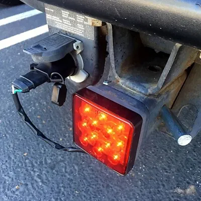 2  Trailer Hitch Mount Tail Light 12LED Tow Bar Lamp Turck Brake Light Hitch Pin • $24