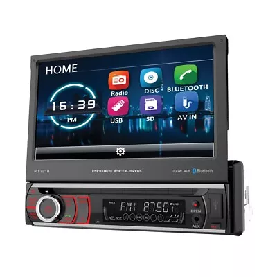 Power Acoustik Pd-721b 7  Flip Up Single Din Cd Dvd Bluetooth Car Stereo Usb Aux • $124.17