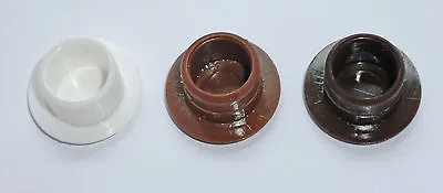 WHITE LIGHT & DARK BROWN 12mm PLASTIC COVER CAP CAPS For 12mmØ BLIND HOLES • £2.40